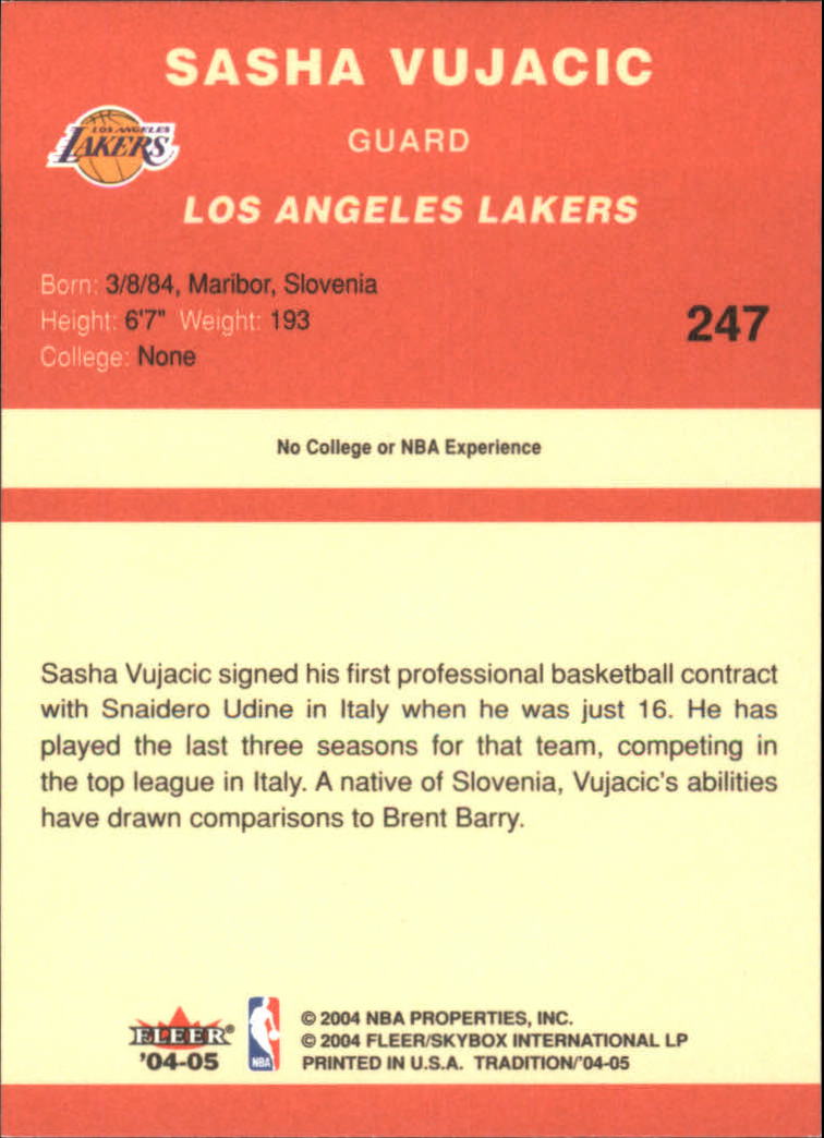 2004/2005 Tradition (Fleer) Basketball Part 1 Red Main Set Cards #1 to #268 - Picture 483 of 496