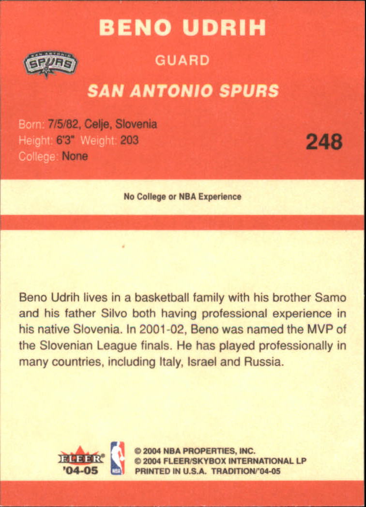 2004/2005 Tradition (Fleer) Basketball Part 1 Red Main Set Cards #1 to #268 - Picture 485 of 496