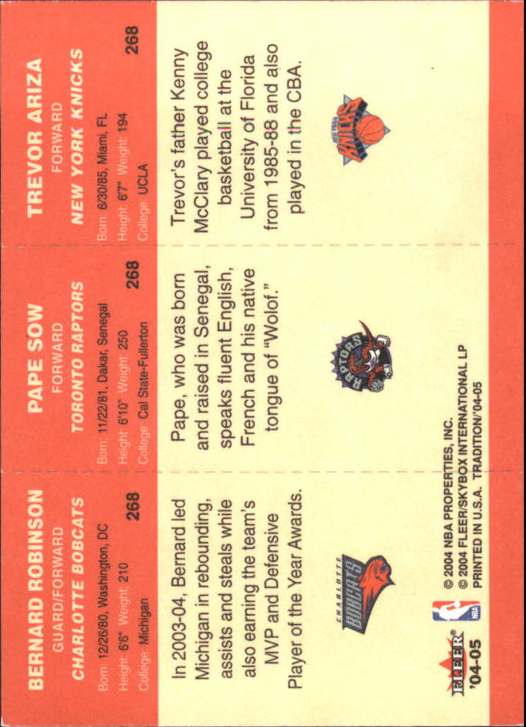 2004/2005 Tradition (Fleer) Basketball Part 1 Red Main Set Cards #1 to #268 - Picture 496 of 496
