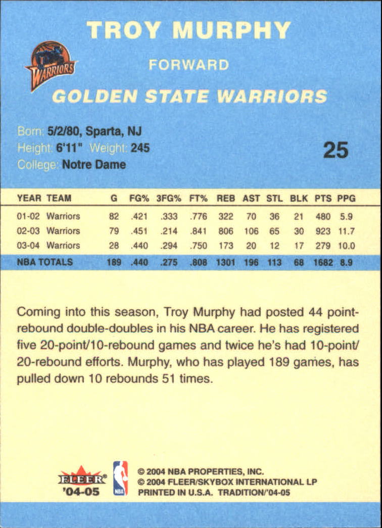 2004/2005 Tradition (Fleer) Basketball Part 2 Parallel Blue Cards #1 to #249 - Picture 41 of 357