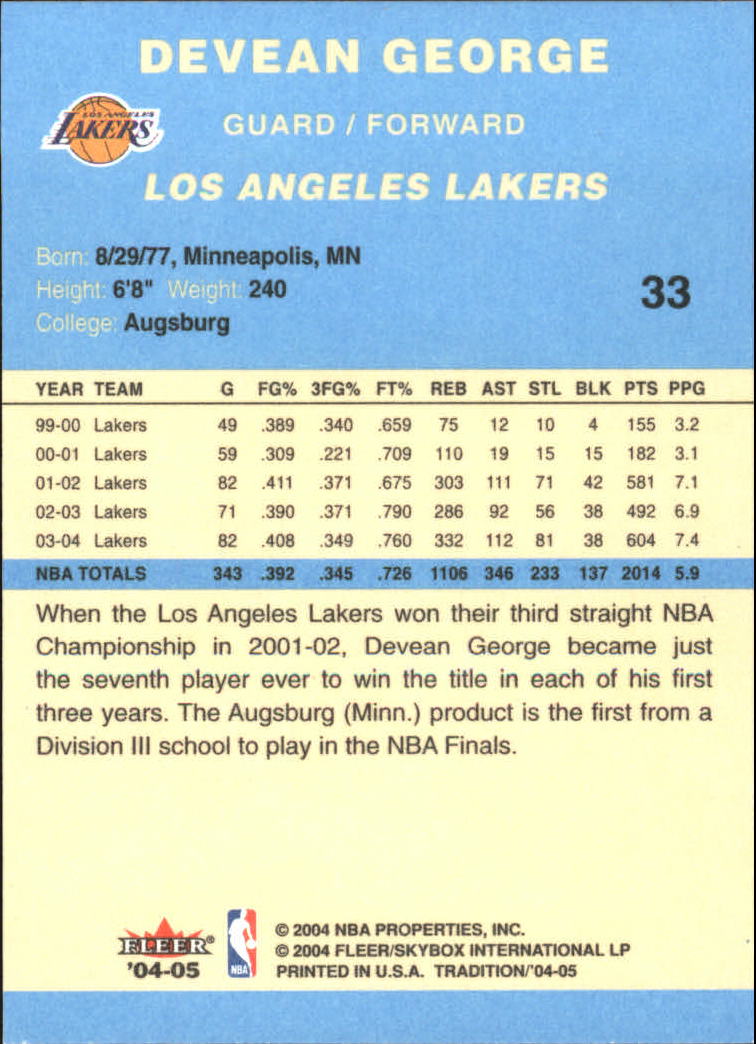 2004/2005 Tradition (Fleer) Basketball Part 2 Parallel Blue Cards #1 to #249 - Picture 55 of 357