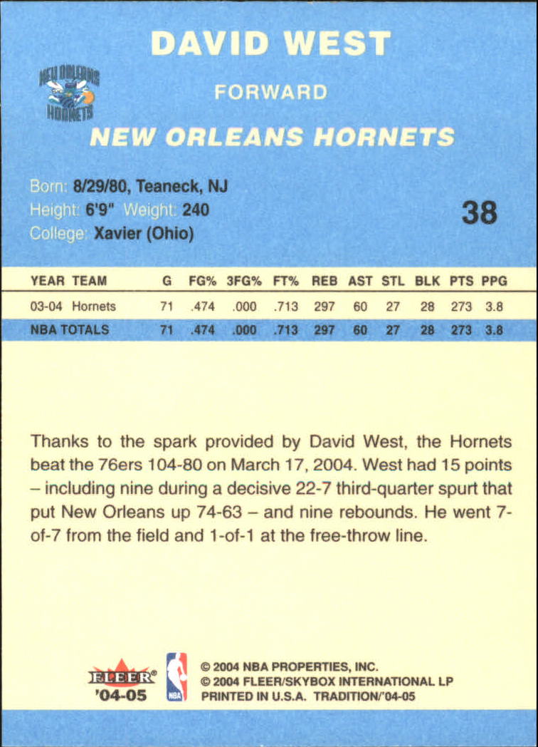 2004/2005 Tradition (Fleer) Basketball Part 2 Parallel Blue Cards #1 to #249 - Picture 61 of 357
