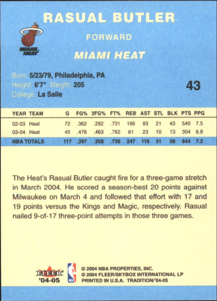 2004/2005 Tradition (Fleer) Basketball Part 2 Parallel Blue Cards #1 to #249 - Picture 69 of 357