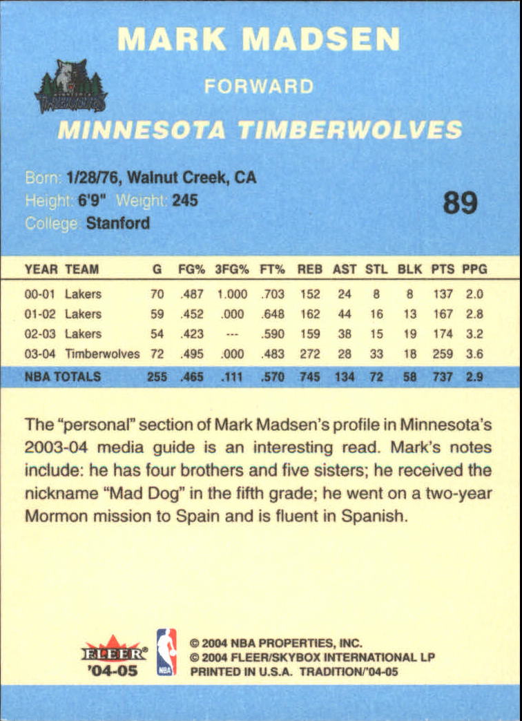 2004/2005 Tradition (Fleer) Basketball Part 2 Parallel Blue Cards #1 to #249 - Picture 137 of 357