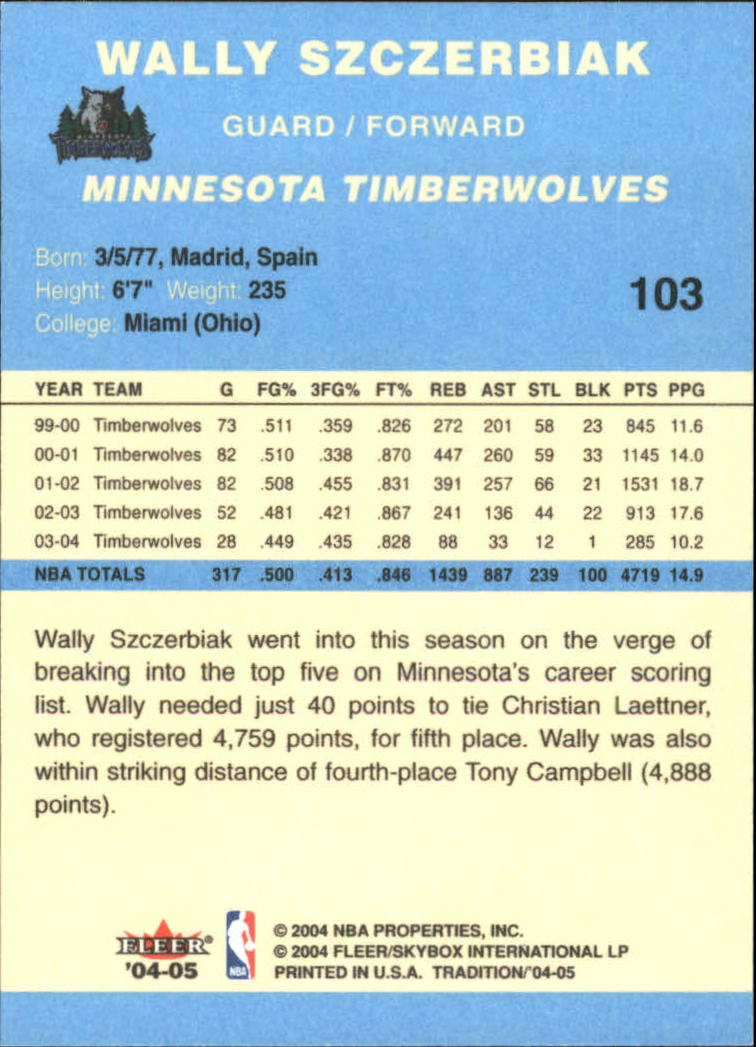 2004/2005 Tradition (Fleer) Basketball Part 2 Parallel Blue Cards #1 to #249 - Picture 155 of 357