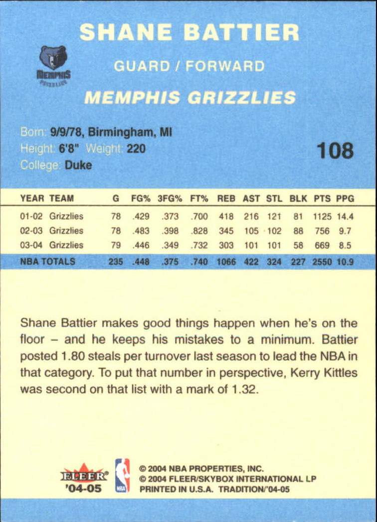 2004/2005 Tradition (Fleer) Basketball Part 2 Parallel Blue Cards #1 to #249 - Picture 165 of 357