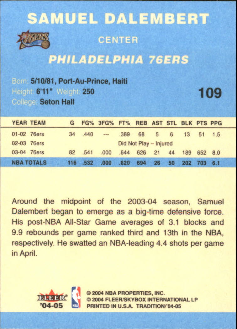 2004/2005 Tradition (Fleer) Basketball Part 2 Parallel Blue Cards #1 to #249 - Picture 167 of 357
