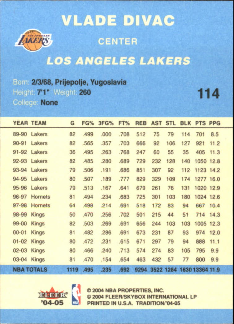 2004/2005 Tradition (Fleer) Basketball Part 2 Parallel Blue Cards #1 to #249 - Picture 171 of 357