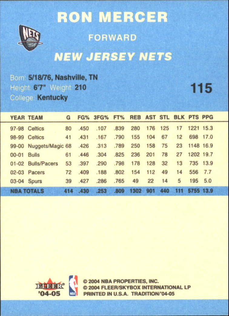 2004/2005 Tradition (Fleer) Basketball Part 2 Parallel Blue Cards #1 to #249 - Picture 173 of 357
