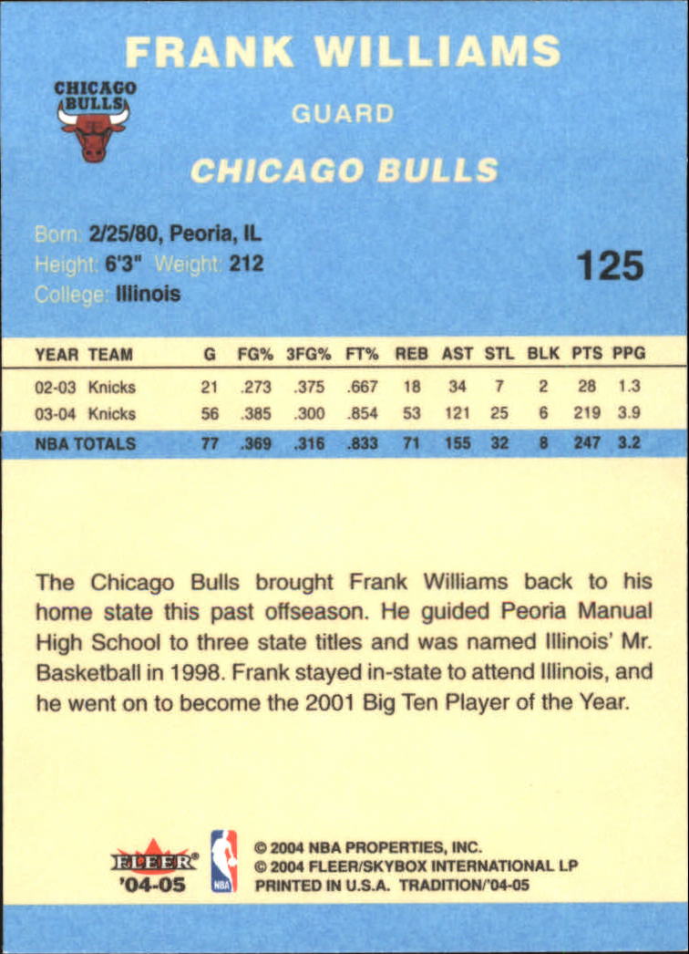 2004/2005 Tradition (Fleer) Basketball Part 2 Parallel Blue Cards #1 to #249 - Picture 189 of 357