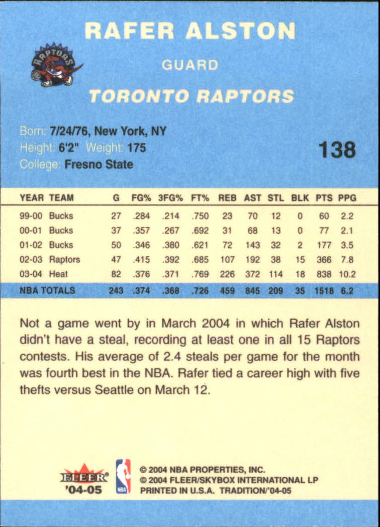 2004/2005 Tradition (Fleer) Basketball Part 2 Parallel Blue Cards #1 to #249 - Picture 207 of 357