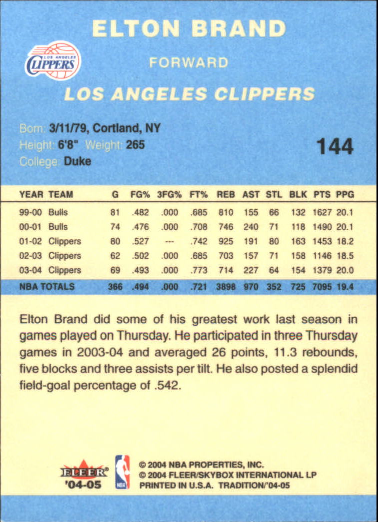 2004/2005 Tradition (Fleer) Basketball Part 2 Parallel Blue Cards #1 to #249 - Picture 215 of 357