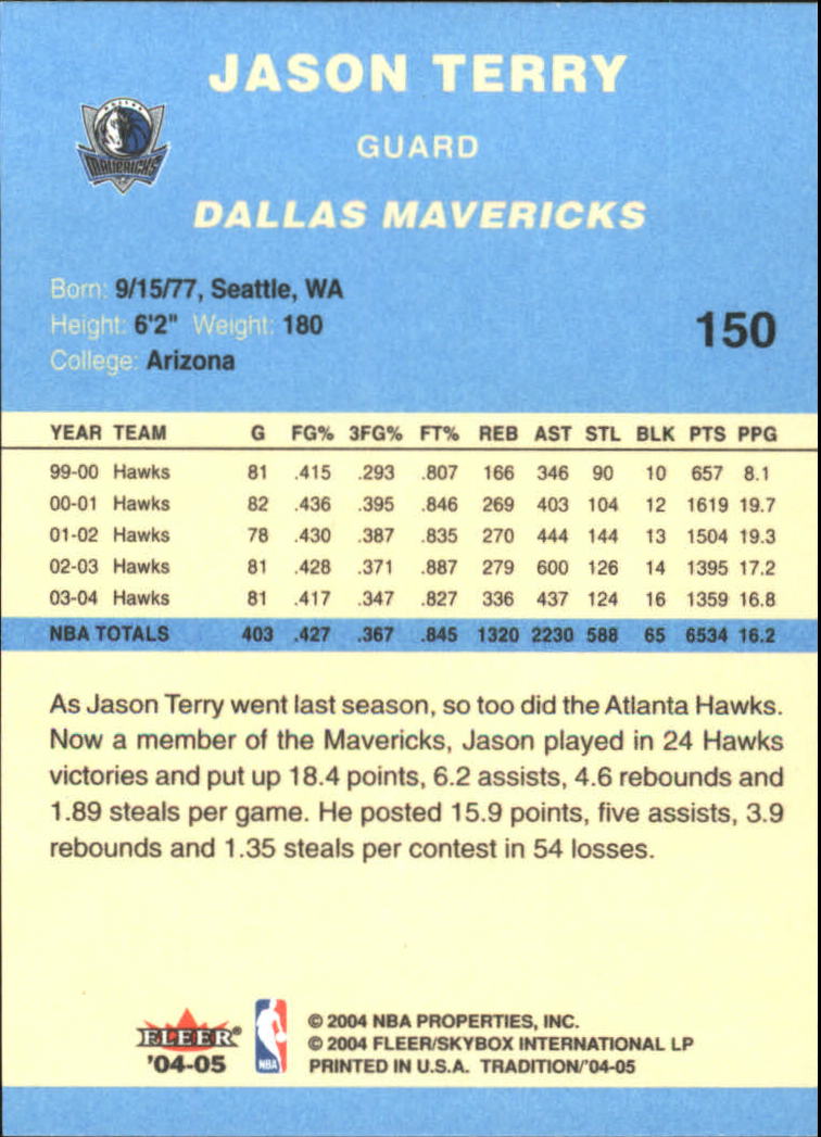 2004/2005 Tradition (Fleer) Basketball Part 2 Parallel Blue Cards #1 to #249 - Picture 223 of 357