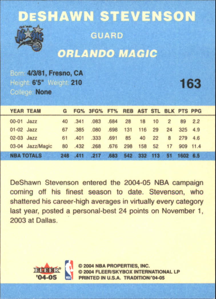 2004/2005 Tradition (Fleer) Basketball Part 2 Parallel Blue Cards #1 to #249 - Picture 245 of 357