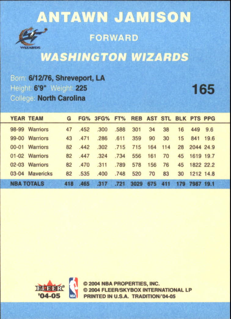 2004/2005 Tradition (Fleer) Basketball Part 2 Parallel Blue Cards #1 to #249 - Picture 249 of 357
