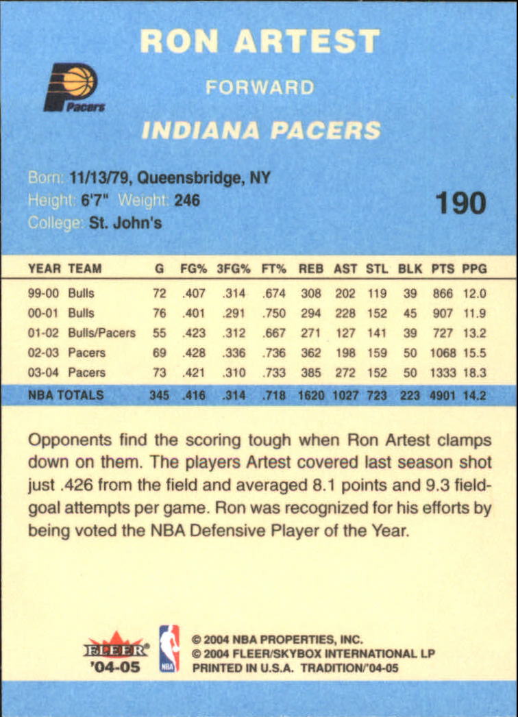 2004/2005 Tradition (Fleer) Basketball Part 2 Parallel Blue Cards #1 to #249 - Picture 289 of 357