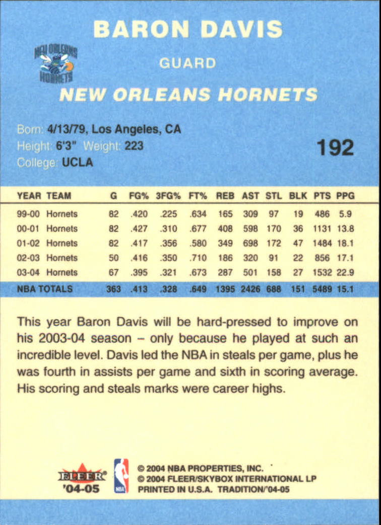 2004/2005 Tradition (Fleer) Basketball Part 2 Parallel Blue Cards #1 to #249 - Picture 291 of 357