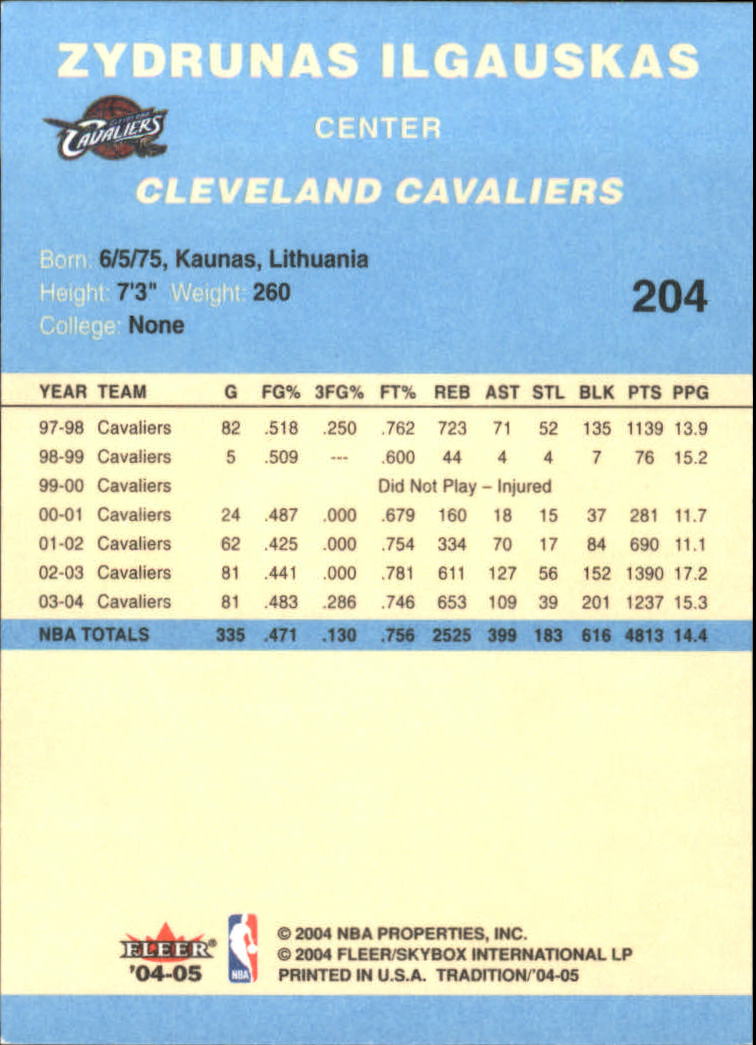 2004/2005 Tradition (Fleer) Basketball Part 2 Parallel Blue Cards #1 to #249 - Picture 309 of 357