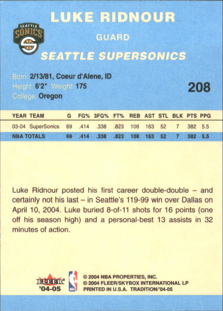 2004/2005 Tradition (Fleer) Basketball Part 2 Parallel Blue Cards #1 to #249 - Picture 315 of 357