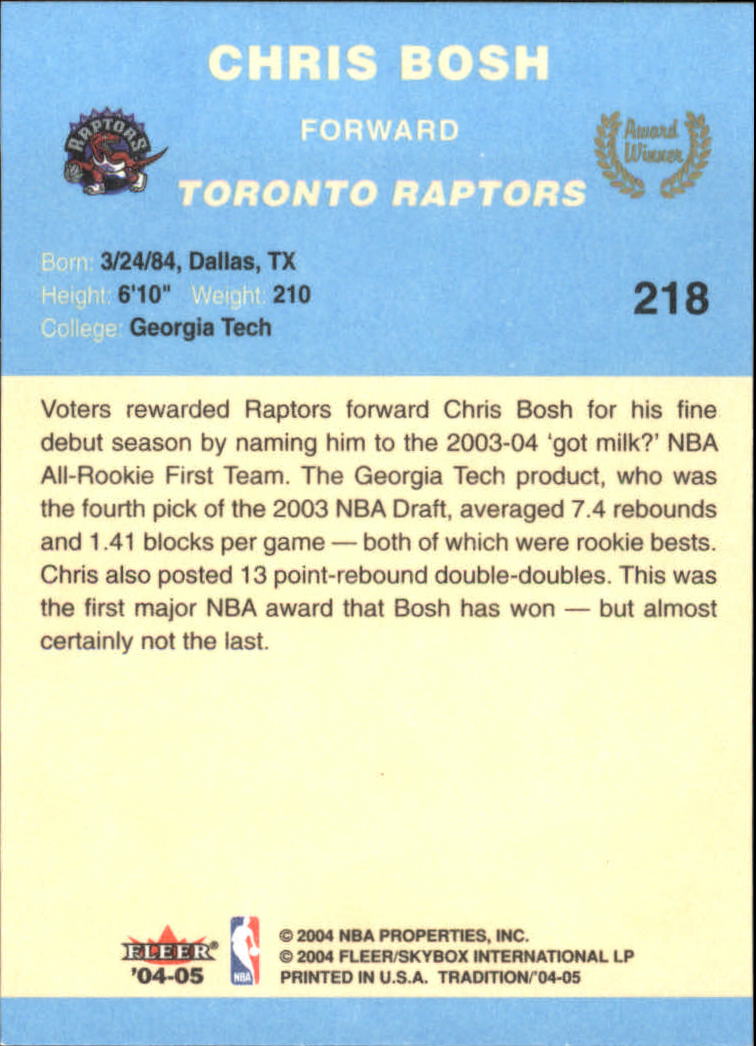 2004/2005 Tradition (Fleer) Basketball Part 2 Parallel Blue Cards #1 to #249 - Picture 329 of 357