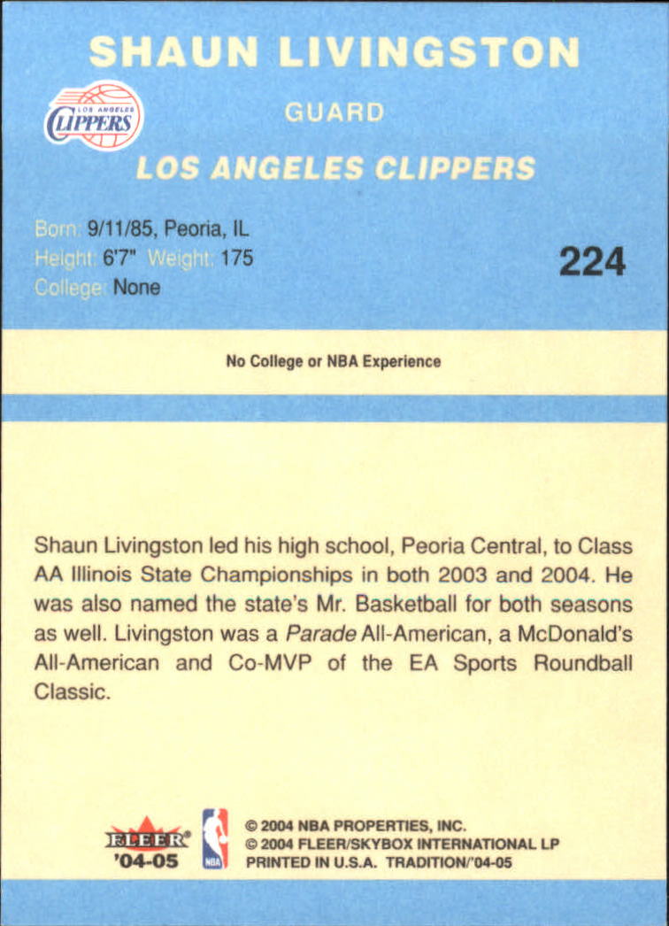 2004/2005 Tradition (Fleer) Basketball Part 2 Parallel Blue Cards #1 to #249 - Picture 339 of 357