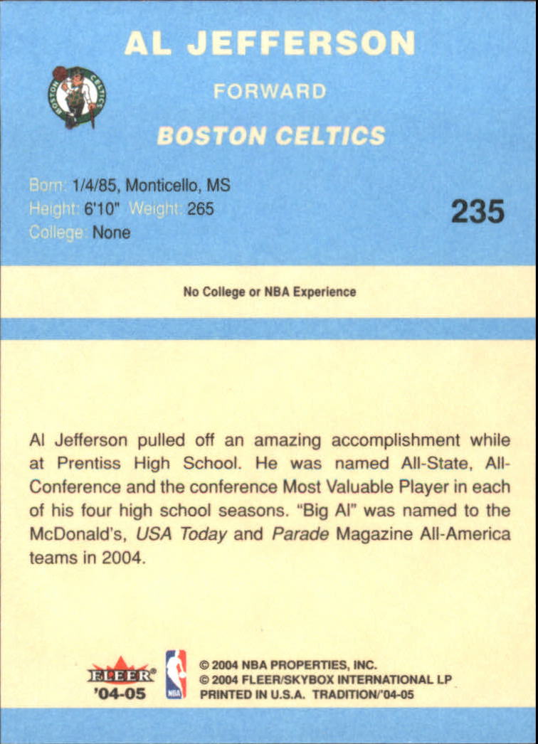 2004/2005 Tradition (Fleer) Basketball Part 2 Parallel Blue Cards #1 to #249 - Picture 343 of 357
