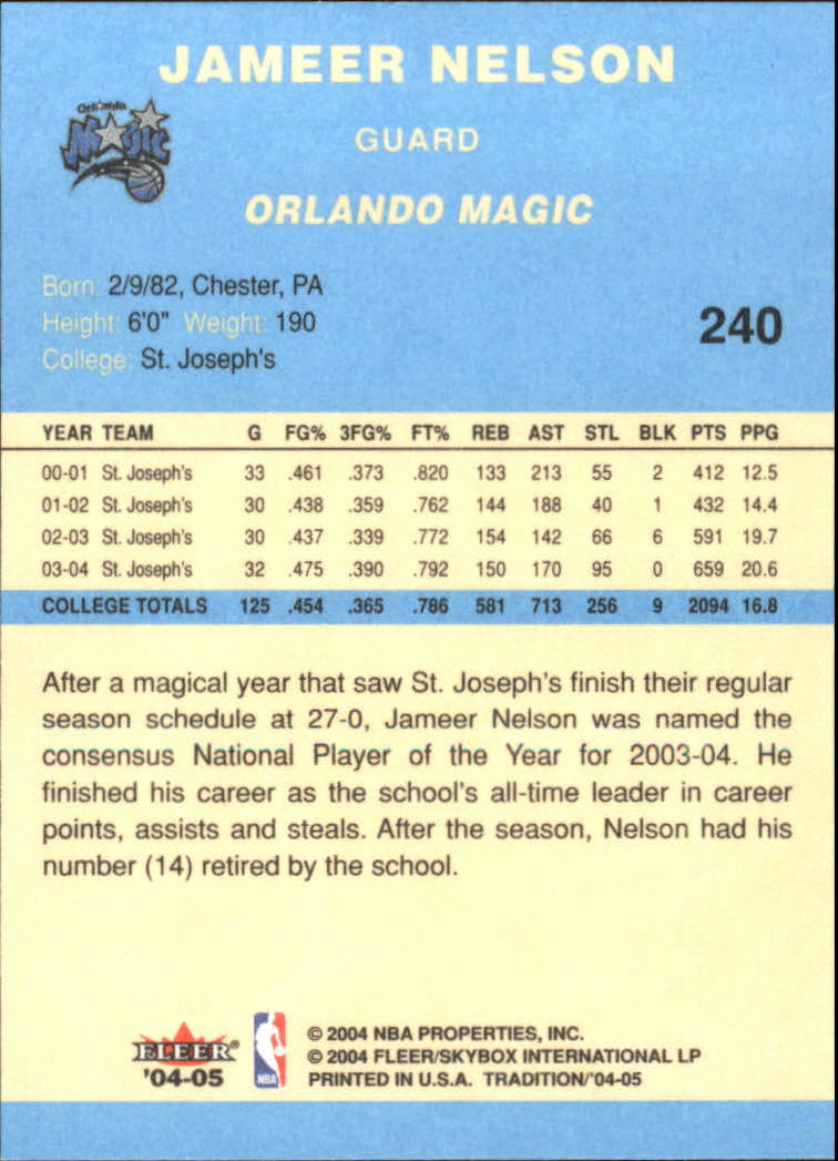 2004/2005 Tradition (Fleer) Basketball Part 2 Parallel Blue Cards #1 to #249 - Picture 349 of 357