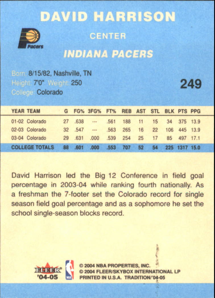 2004/2005 Tradition (Fleer) Basketball Part 2 Parallel Blue Cards #1 to #249 - Picture 357 of 357