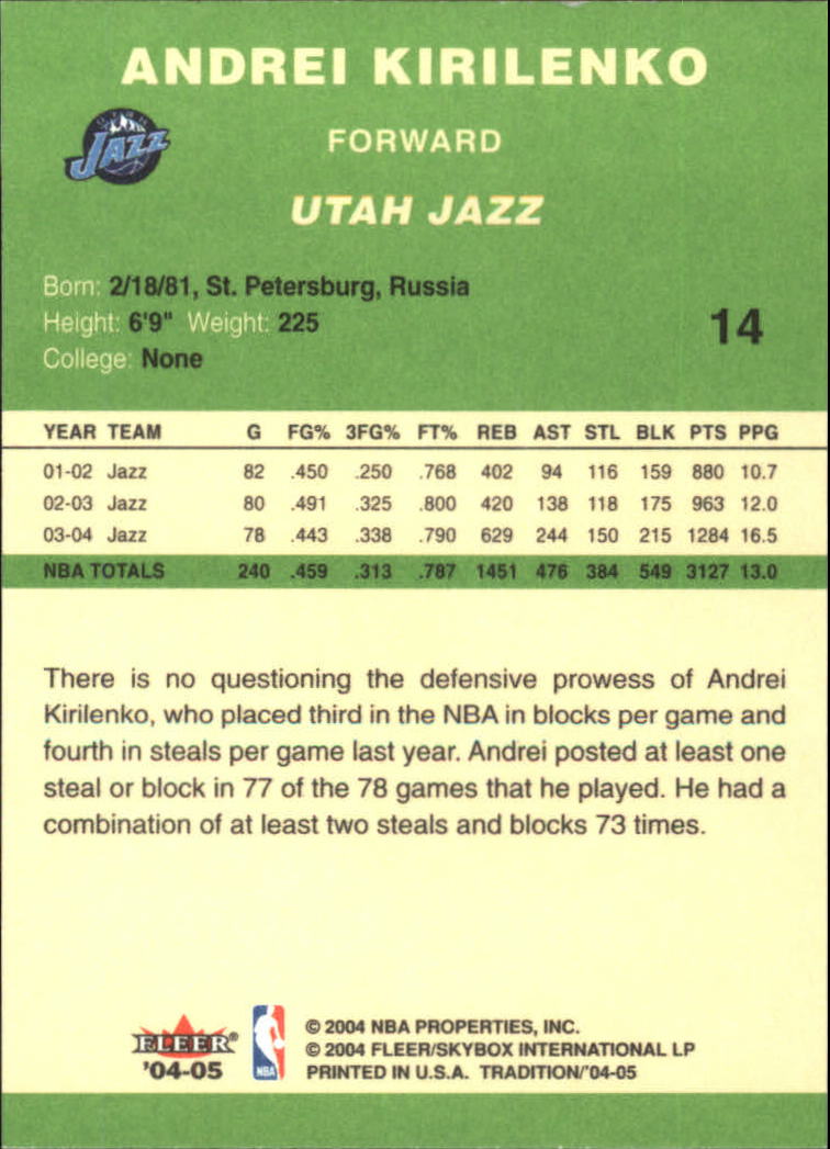 2004/2005 Tradition (Fleer) Basketball Part 3 Parallel Green Cards #3 to #265 - Picture 17 of 241