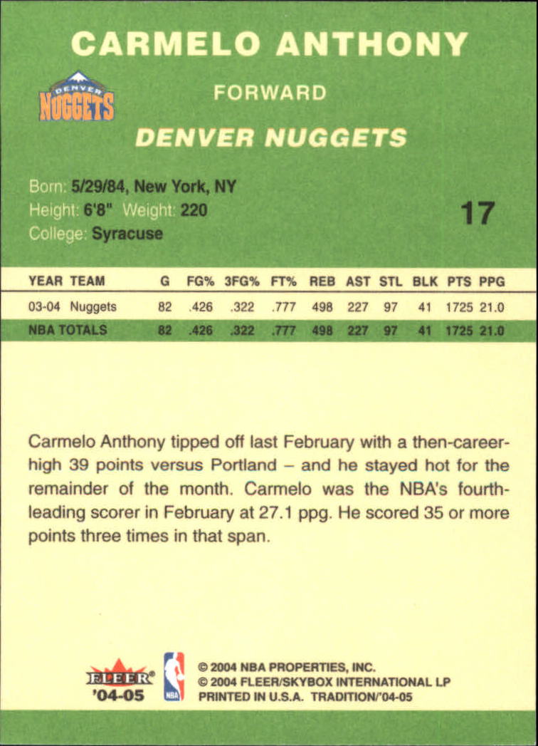 2004/2005 Tradition (Fleer) Basketball Part 3 Parallel Green Cards #3 to #265 - Picture 21 of 241