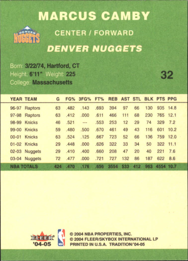 2004/2005 Tradition (Fleer) Basketball Part 3 Parallel Green Cards #3 to #265 - Picture 31 of 241