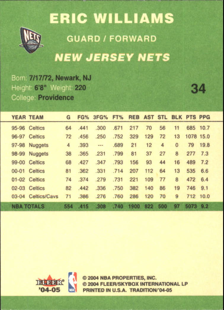 2004/2005 Tradition (Fleer) Basketball Part 3 Parallel Green Cards #3 to #265 - Picture 33 of 241