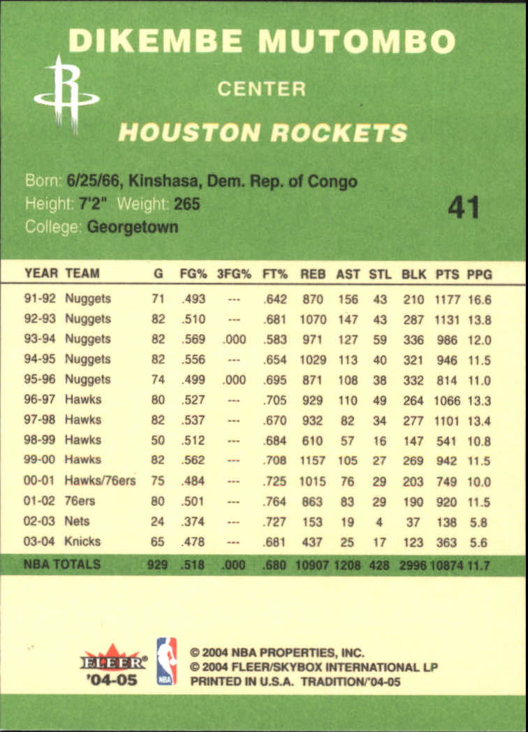 2004/2005 Tradition (Fleer) Basketball Part 3 Parallel Green Cards #3 to #265 - Picture 39 of 241