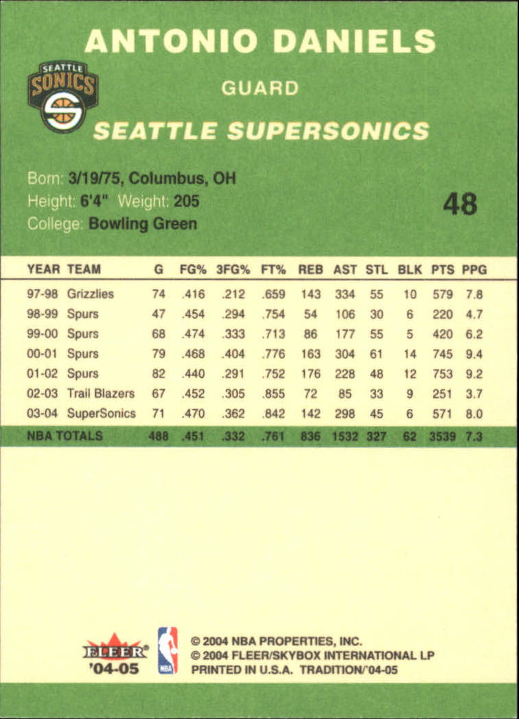 2004/2005 Tradition (Fleer) Basketball Part 3 Parallel Green Cards #3 to #265 - Picture 49 of 241