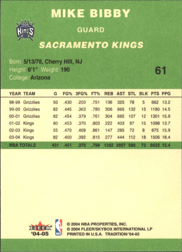 2004/2005 Tradition (Fleer) Basketball Part 3 Parallel Green Cards #3 to #265 - Picture 65 of 241