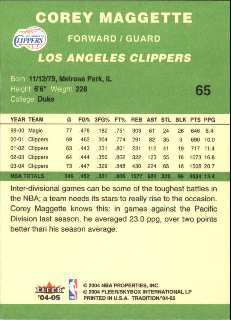 2004/2005 Tradition (Fleer) Basketball Part 3 Parallel Green Cards #3 to #265 - Picture 67 of 241