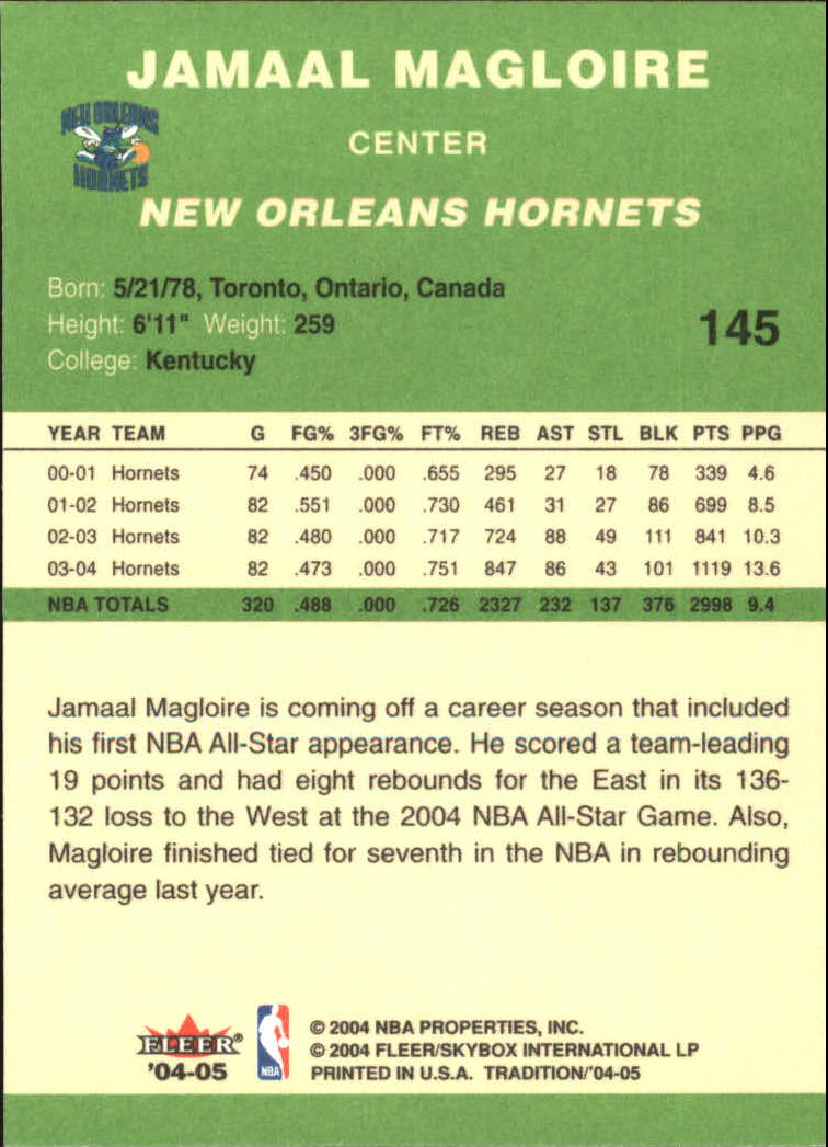 2004/2005 Tradition (Fleer) Basketball Part 3 Parallel Green Cards #3 to #265 - Picture 139 of 241