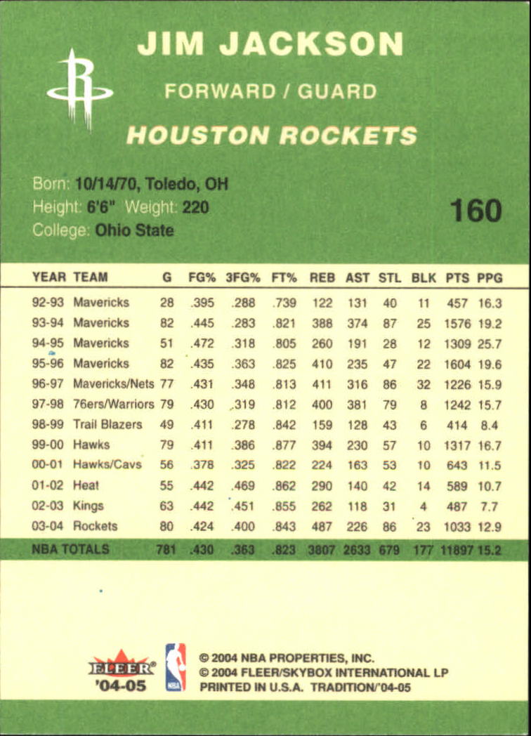 2004/2005 Tradition (Fleer) Basketball Part 3 Parallel Green Cards #3 to #265 - Picture 153 of 241