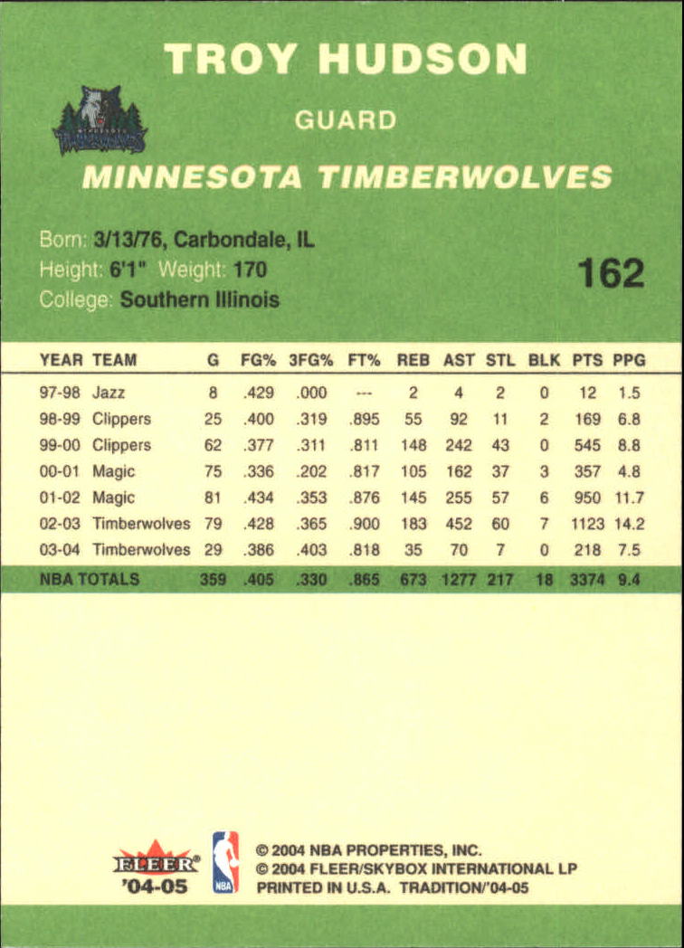 2004/2005 Tradition (Fleer) Basketball Part 3 Parallel Green Cards #3 to #265 - Picture 155 of 241