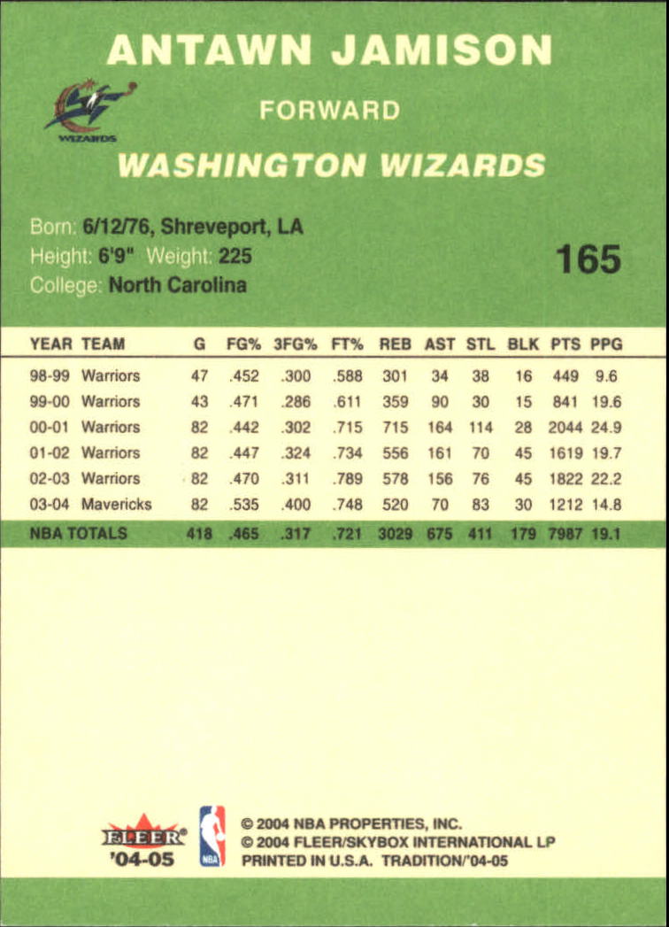 2004/2005 Tradition (Fleer) Basketball Part 3 Parallel Green Cards #3 to #265 - Picture 159 of 241