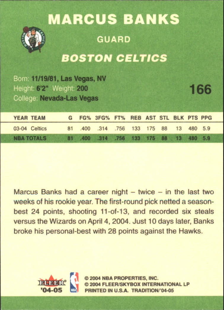 2004/2005 Tradition (Fleer) Basketball Part 3 Parallel Green Cards #3 to #265 - Picture 161 of 241
