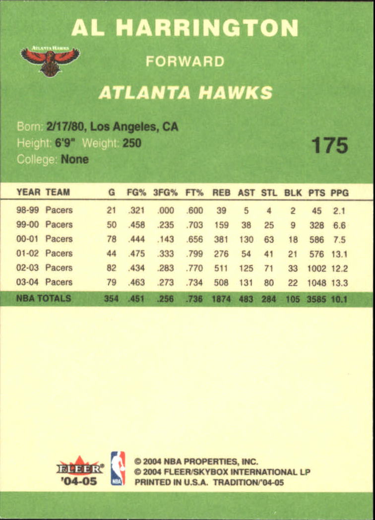 2004/2005 Tradition (Fleer) Basketball Part 3 Parallel Green Cards #3 to #265 - Picture 171 of 241