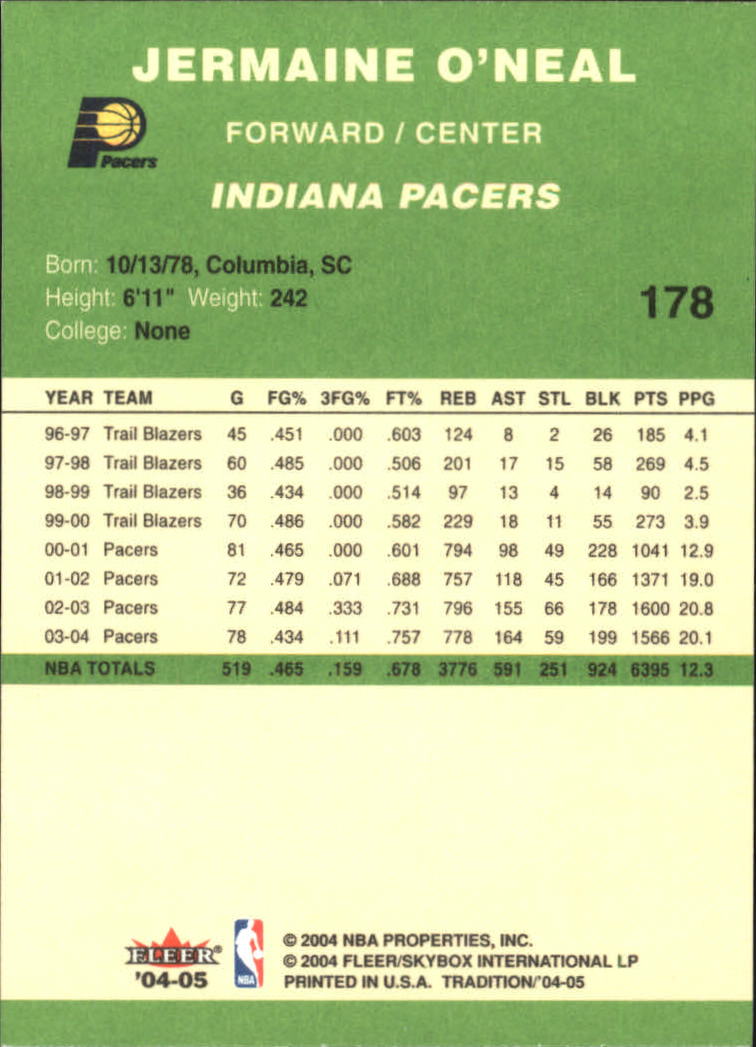 2004/2005 Tradition (Fleer) Basketball Part 3 Parallel Green Cards #3 to #265 - Picture 175 of 241