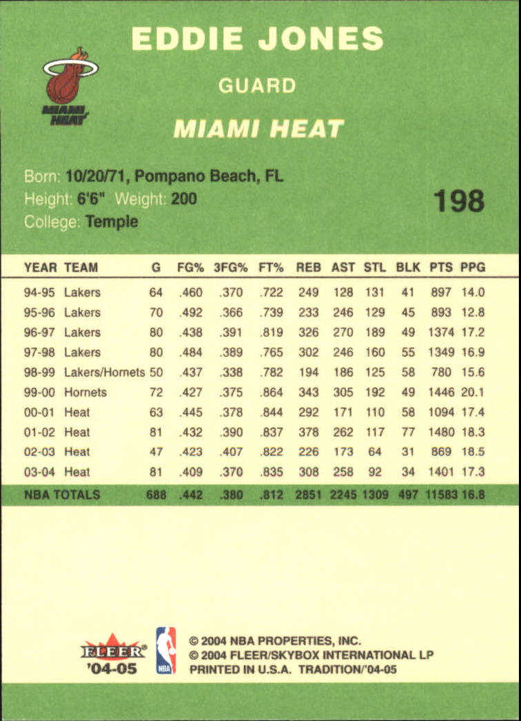2004/2005 Tradition (Fleer) Basketball Part 3 Parallel Green Cards #3 to #265 - Picture 201 of 241