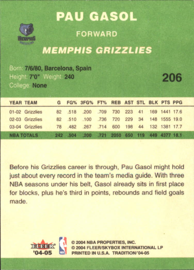 2004/2005 Tradition (Fleer) Basketball Part 3 Parallel Green Cards #3 to #265 - Picture 211 of 241