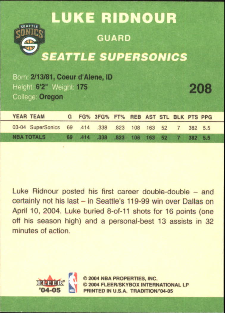 2004/2005 Tradition (Fleer) Basketball Part 3 Parallel Green Cards #3 to #265 - Picture 215 of 241