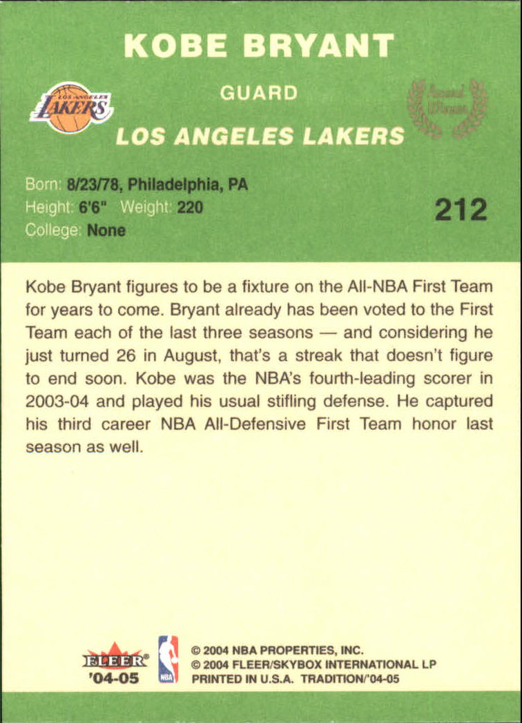 2004/2005 Tradition (Fleer) Basketball Part 3 Parallel Green Cards #3 to #265 - Picture 223 of 241