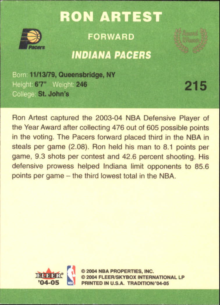 2004/2005 Tradition (Fleer) Basketball Part 3 Parallel Green Cards #3 to #265 - Picture 225 of 241
