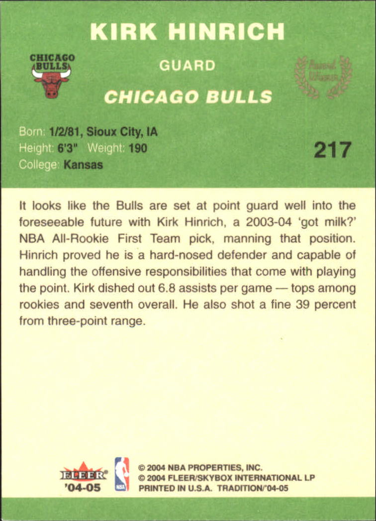 2004/2005 Tradition (Fleer) Basketball Part 3 Parallel Green Cards #3 to #265 - Picture 227 of 241