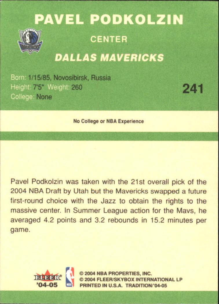 2004/2005 Tradition (Fleer) Basketball Part 3 Parallel Green Cards #3 to #265 - Picture 239 of 241